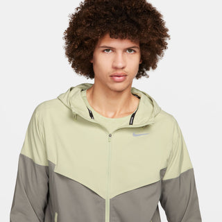 Nike Mens Windrunner Repel Running Jacket | Olive Aura/Dark Stucco/Reflective Silver