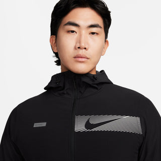 Nike Mens Repel Hooded Versatile Jacket | Black/Reflective Silver