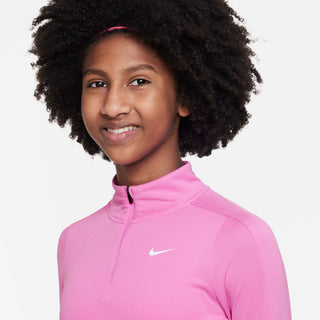 Nike Kids Dri-FIT Long Sleeve 1/2 Zip | Playful Pink/White