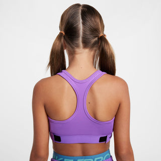 Nike Swoosh EasyOn Sports Bra | Black Raspberry/White