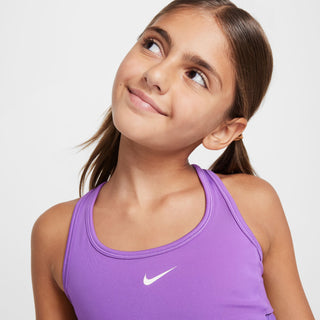 Nike Swoosh EasyOn Sports Bra | Black Raspberry/White