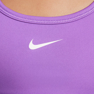 Nike Swoosh EasyOn Sports Bra | Black Raspberry/White