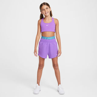 Nike Swoosh EasyOn Sports Bra | Black Raspberry/White
