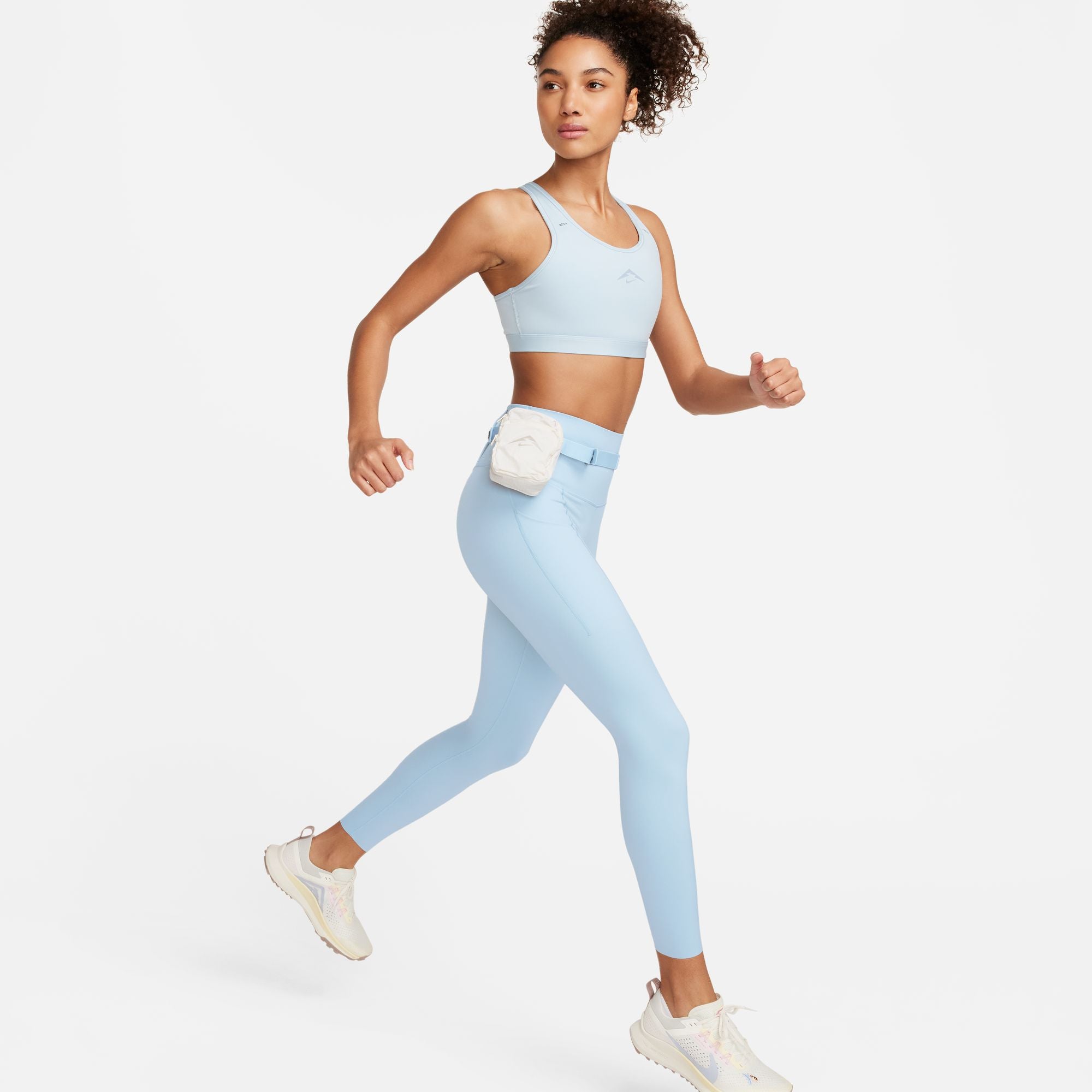 Nike Womens Trail Go High Waisted 7/8 Leggings Light Armory Blue
