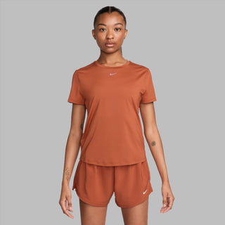 Nike Womens One Classic Dri-FIT Short Sleeved Top | Burnt Sunrise/Black