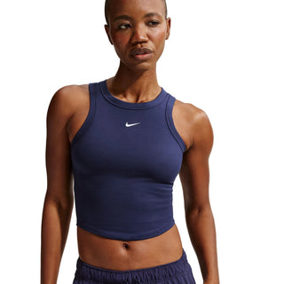 Nike Womens One Fitted Dri-FIT Cropped Tank | Midnight Navy