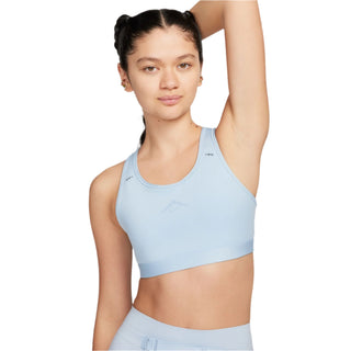 Nike Womens Trail On The Run Sports Bra | Light Armory Blue/Ashen Slate