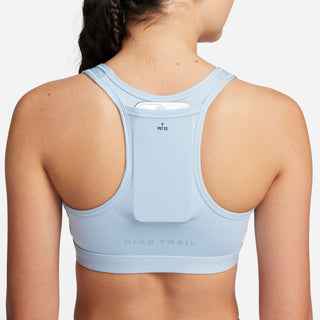 Nike Womens Trail On The Run Sports Bra | Light Armory Blue/Ashen Slate