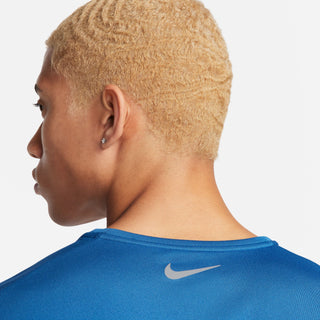 Nike Mens Flash UV Miler Tee | Court Blue/Reflective Silver