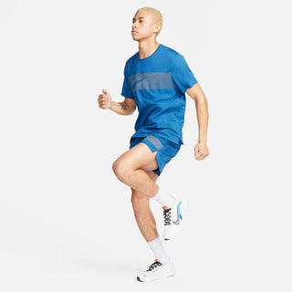 Nike Mens Flash UV Miler Tee | Court Blue/Reflective Silver