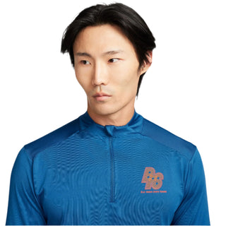 Nike Mens Element Running Blue Ribbon 1/2 Zip | Court Blue/Safety Orange