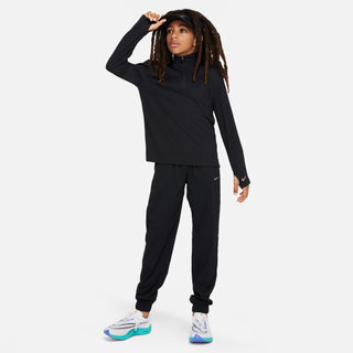 Nike Kids Multi Dri-FIT UV Long-Sleeved 1/2 Zip | Black/Reflective Silver