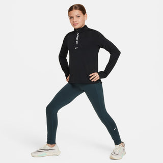 Nike Kids Dri-FIT Long-Sleeve 1/2 Zip | Black