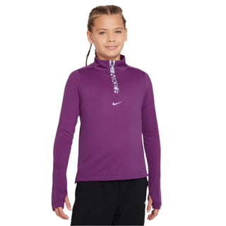 Nike Kids Dri-FIT Long-Sleeve 1/2 Zip | Violet/Hydrangeas