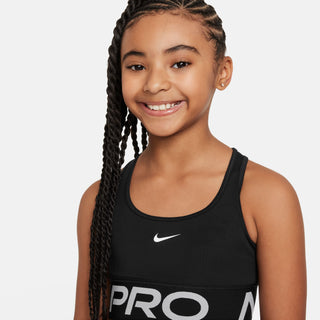 Nike Kids Pro Swoosh Dri-FIT Bra | Black/White