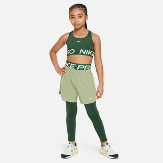 Nike Kids Pro Swoosh Dri-FIT Sports Bra | Fir/Barely Volt