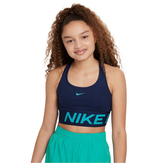 Nike Kids Pro Swoosh Dri-FIT Sports Bra | Midnight Navy/Dusty Cactus