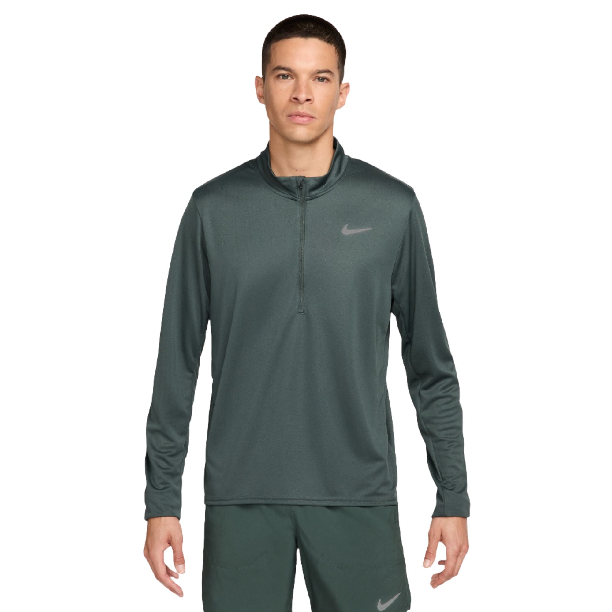 Nike Mens DF Pacer Top Half Zip Vintage Green Taskers Sports