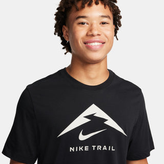 Nike Mens Dri-FIT Trail Running Logo Tee | Black
