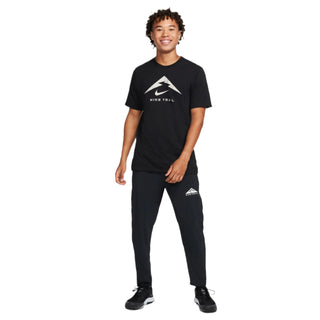 Nike Mens Dri-FIT Trail Running Logo Tee | Black