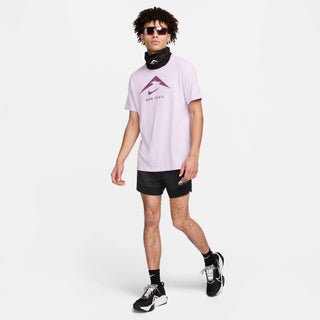 Nike Mens Dri-FIT Trail Running Logo Tee | Violet Mist