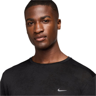 Nike Mens Dri-FIT ADV Running Tee | Black/Reflective Silver
