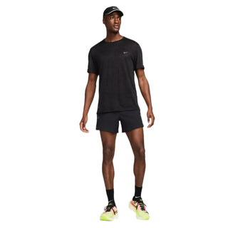 Nike Mens Dri-FIT ADV Running Tee | Black/Reflective Silver