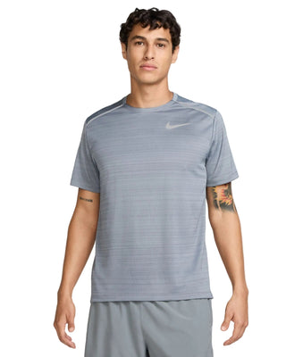 Nike Miler Short Sleeve Running Top | Cool Grey