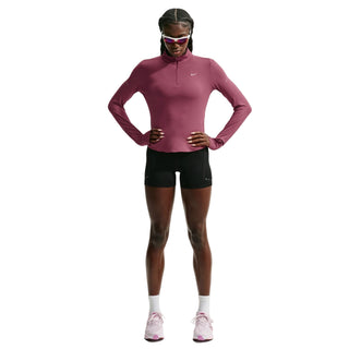 Nike Womens Swift Dri-FIT UV 1/4 Zip | Pink Smoke
