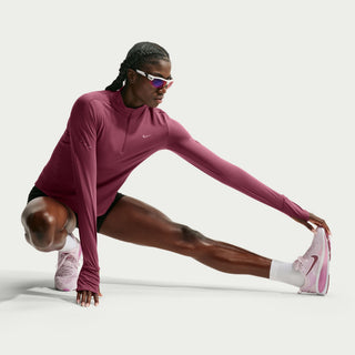 Nike Womens Swift Dri-FIT UV 1/4 Zip | Pink Smoke