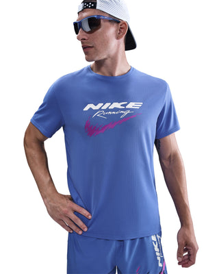 Nike Miler Dri-FIT UV Running Top | Comet Blue