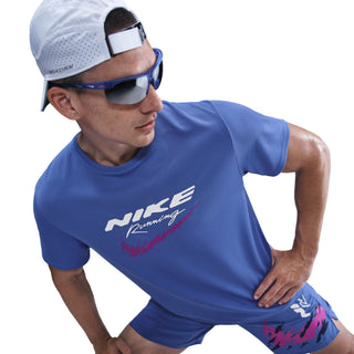 Nike Miler Dri-FIT UV Running Top | Comet Blue