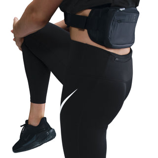 Nike Womens Tempo Swoosh Run 7/8 Leggings | Black/White