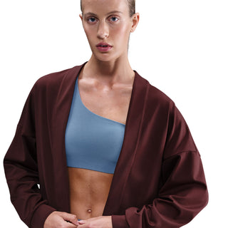 Nike Zenvy Dri-FIT Oversized Cardigan | Burgundy Crush