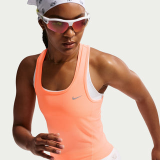 Nike Womens Tempo Cropped Mesh Tank Top | Orange Pulse