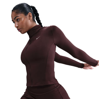 Nike One Fitted Dri-FIT Full Zip | Burgundy Crush