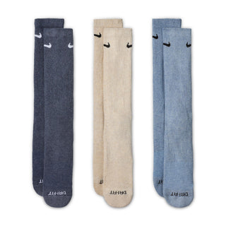 Nike Everyday Push Cushioned Crew Socks (3 Pack) | Navy/Beige/Blue