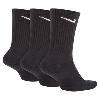 NIKE UNISEX EVERYDAY CUSHIONED TRAINING CREW SOCKS 3PACK | BLACK