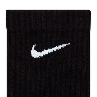 NIKE UNISEX EVERYDAY CUSHIONED TRAINING CREW SOCKS 3PACK | BLACK