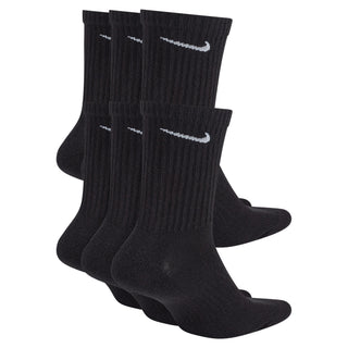 NIKE EVERYDAY CUSHION CREW SOCK - BLACK - 6 PACK