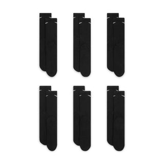 NIKE EVERYDAY CUSHION CREW SOCK - BLACK - 6 PACK