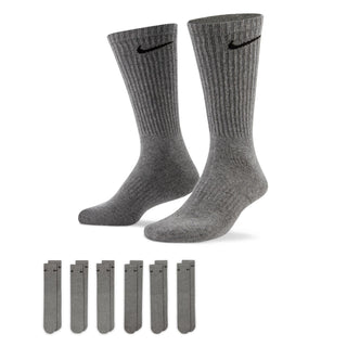 Nike Everyday Cushion Crew Sock 6 Pack | Carbon Heather