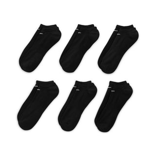 Nike Everyday Cushioned Training No-Show Socks (6 Pack) | Black/White