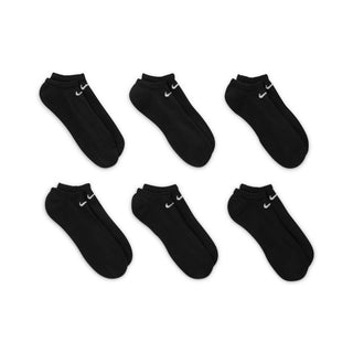 Nike Everyday Cushioned Training No-Show Socks (6 Pack) | Black/White