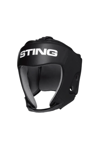 Sting Orion Gel Open Face Head Guard | Black