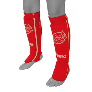 Sandee Kids Cotton Slip-On Shinguard | Red