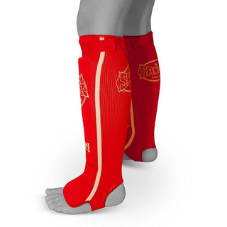 Sandee Kids Cotton Slip-On Shinguard | Red