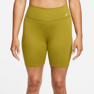 Nike Womens One Dri-FIT Mid Rise 7" Shorts | Moss/White