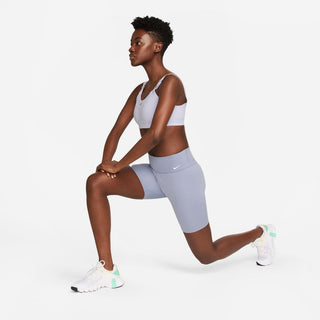 Nike Womens One Dri-FIT Mid Rise 7" Shorts | Indigo Haze/White