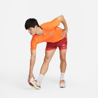 Nike Dri-FIT Trail Solar Chase Short Sleeve | Bright Mandarin/Olive Flak